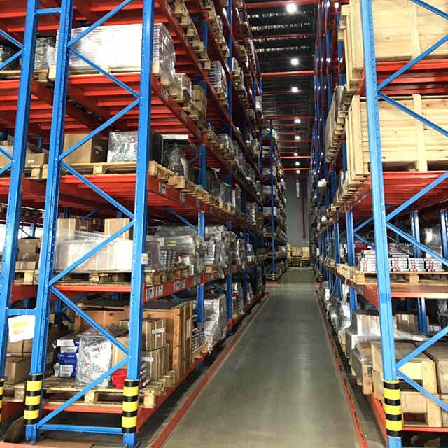 High Density Heavy Duty Warehousing Storage Very Narrow Aisle Pallet Racking